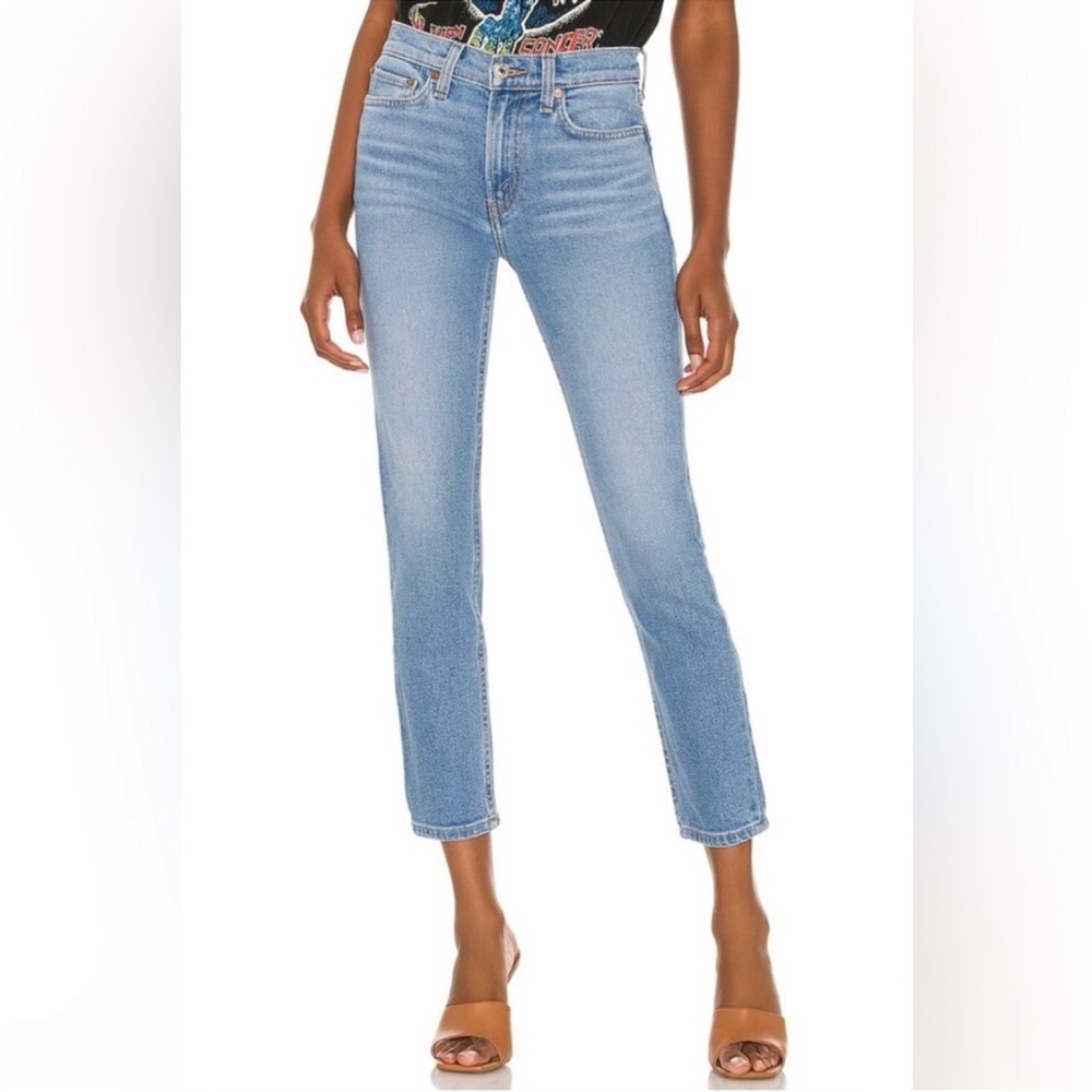 NWT Re/Done 90s Mis Rise Ankle Crop Jeans Denim in Soft Indigo Size 26